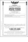 Minkus: US Postal Cards 2012 Supplement (12 Pages)