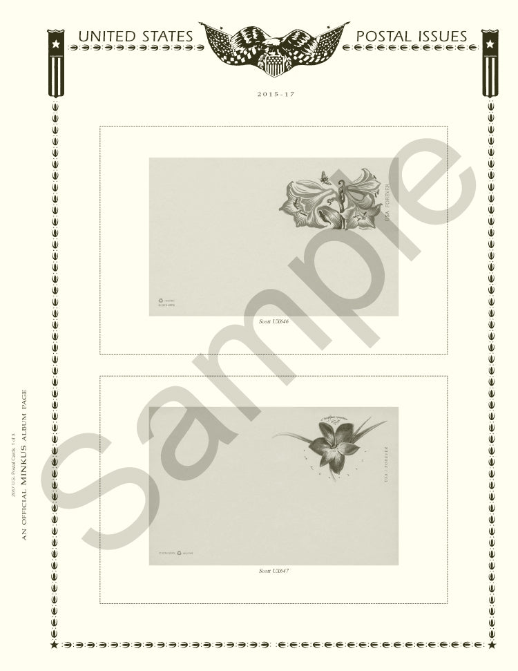 Minkus: US Postal Cards 2012 Supplement (12 Pages)