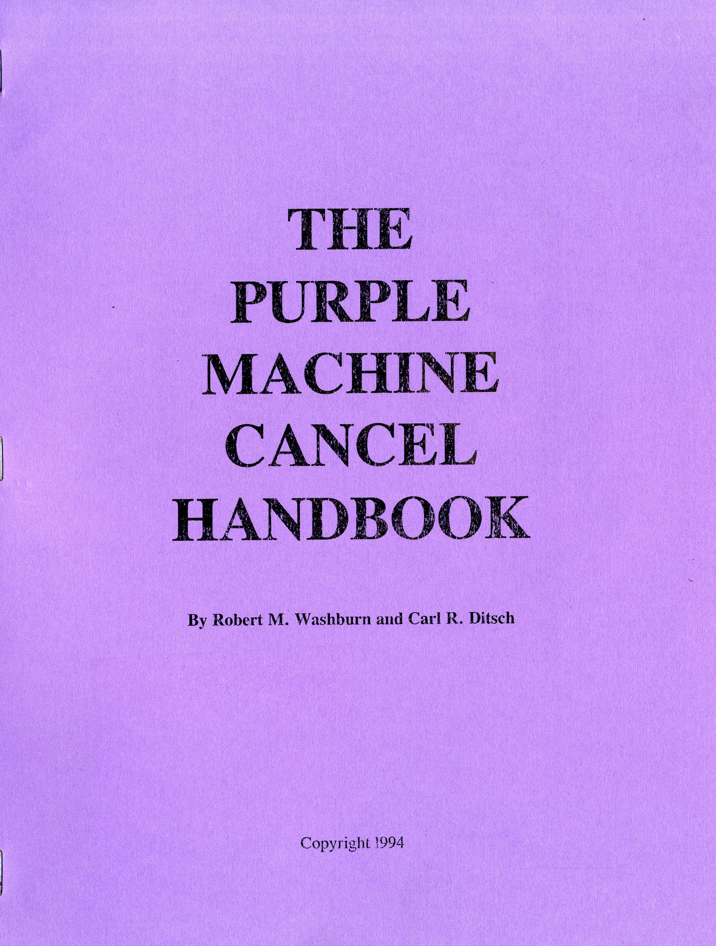 Purple Machine Cancel Handbook