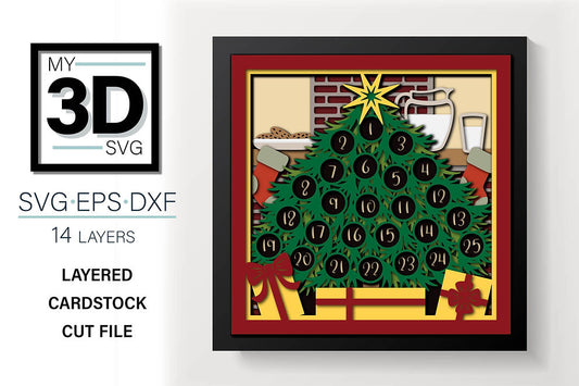 Shadow Box - Christmas Tree Advent