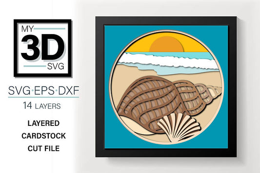 Shadow Box - Seashells On The Beach