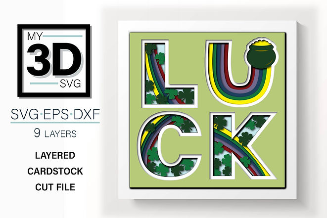 Shadow Box - St Patrick's Day Luck