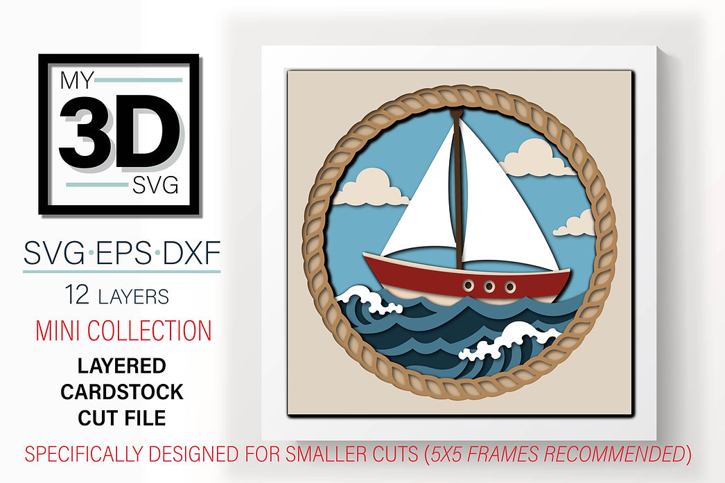 Shadow Box - Sailboat Mini