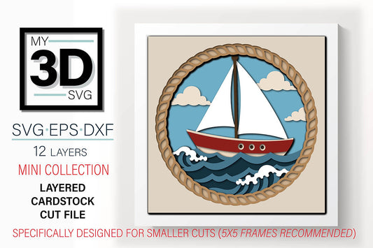 Shadow Box - Sailboat Mini
