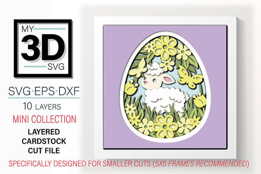 Shadow Box - Easter Egg Mini Lamb