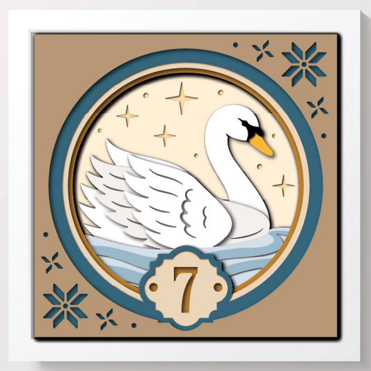 Shadow Box - 7 Swans A Swimming