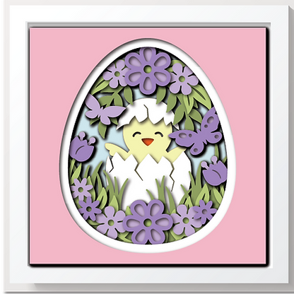 Shadow Box - Easter Egg Mini Chick