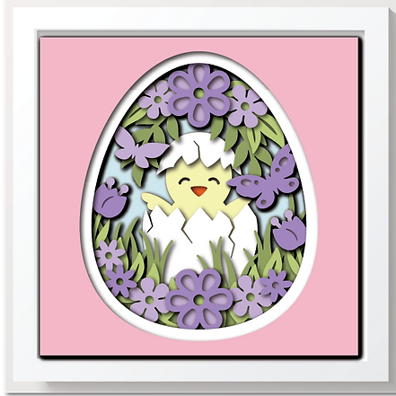 Shadow Box - Easter Egg Mini Chick