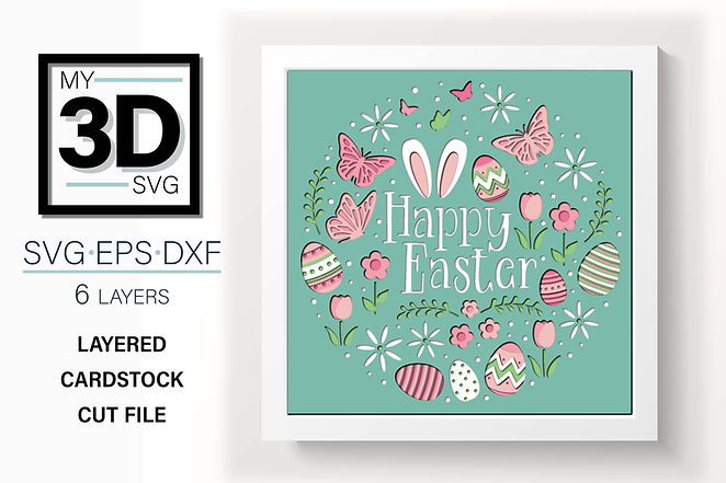 Shadow Box - Happy Easter Card