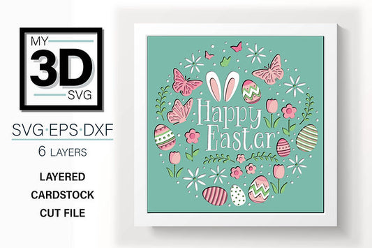 Shadow Box - Happy Easter Card