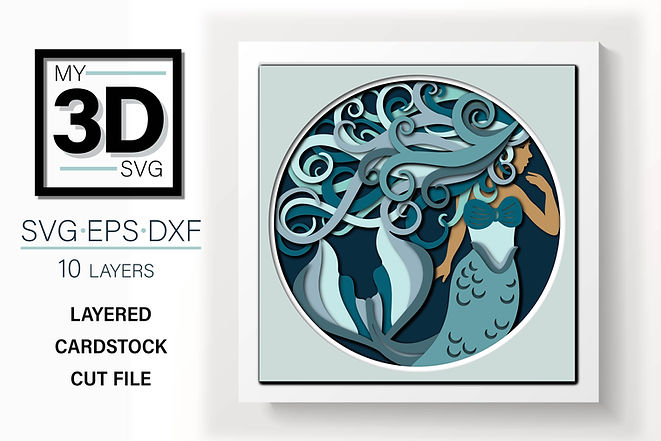 Shadow Box - Mermaid