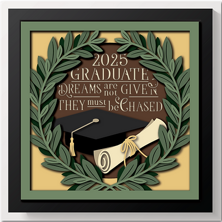 Shadow Box - Hat and Diploma