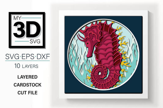 Shadow Box - Seahorse