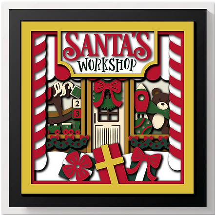 Shadow Box - Santa's Workshop