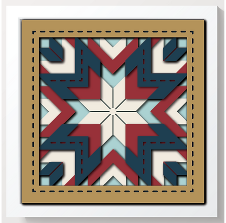 Shadow Box - Lone Star Block Mini