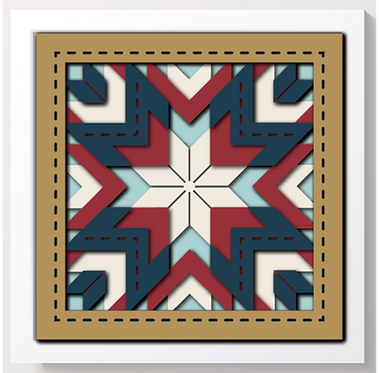 Shadow Box - Lone Star Block Mini