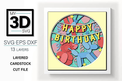 Shadow Box - Balloon Animal Birthday