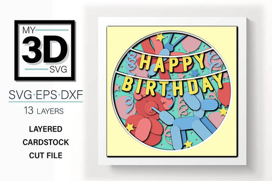 Shadow Box - Balloon Animal Birthday