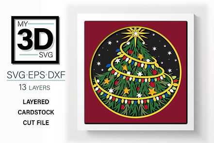 Shadow Box - Christmas Tree
