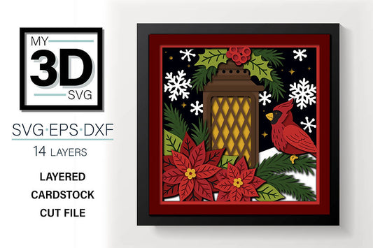 Shadow Box - Christmas Lantern