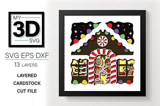Shadow Box - Gingerbread (House)