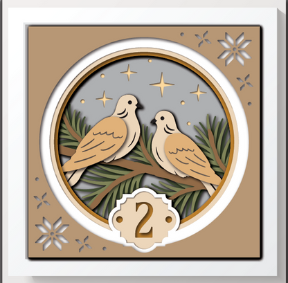 Shadow Box - 2 Turtle Doves