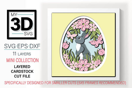Shadow Box - Easter Egg Mini Bunny