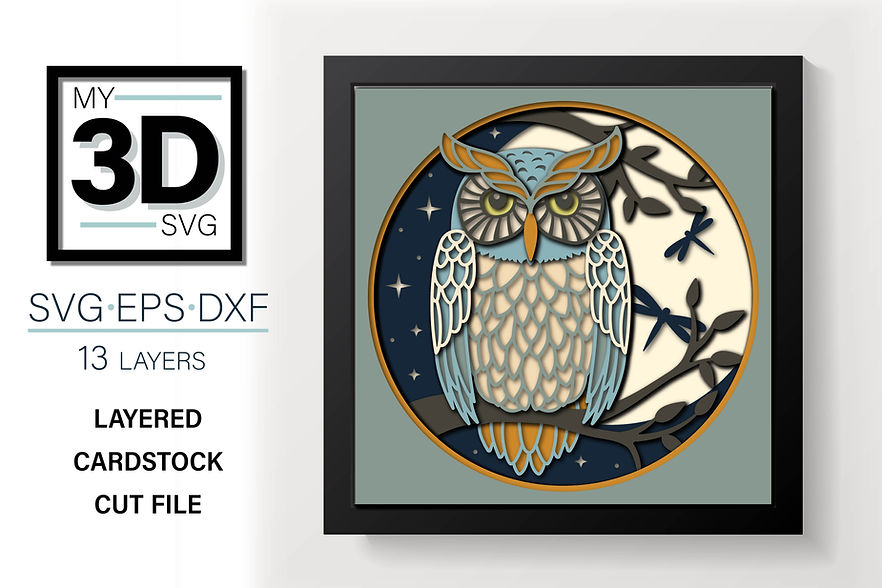 Shadow Box - Owl (At Night)