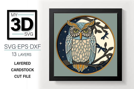 Shadow Box - Owl (At Night)