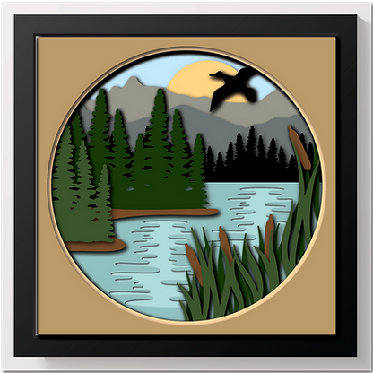 Shadow Box - Lake Scene