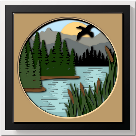 Shadow Box - Lake Scene