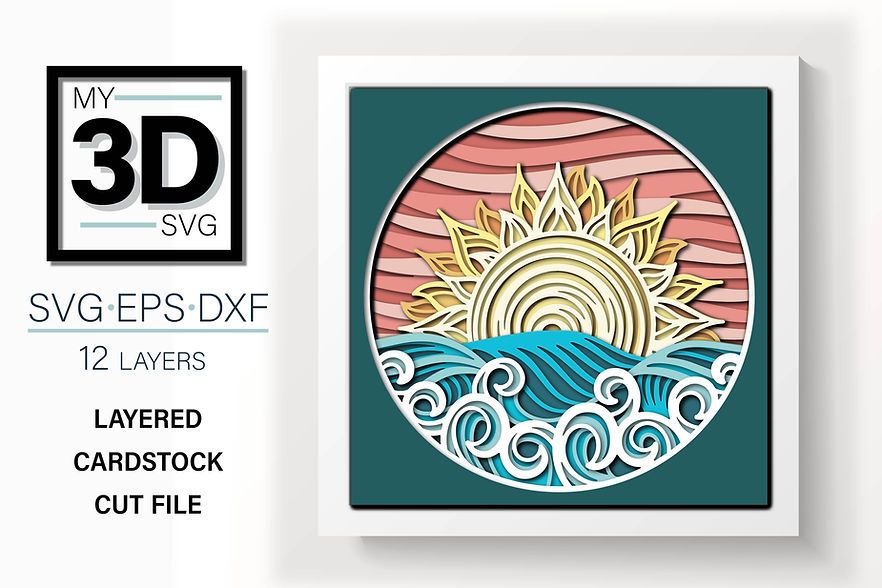 Shadow Box - Ocean Sunset
