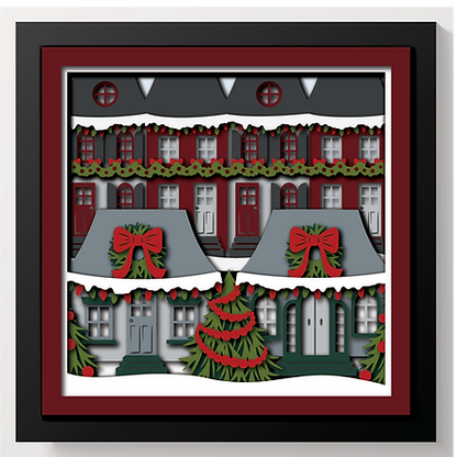 Shadow Box - Christmas Village