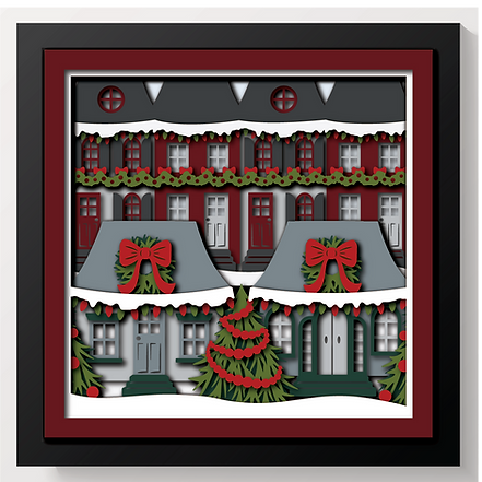 Shadow Box - Christmas Village