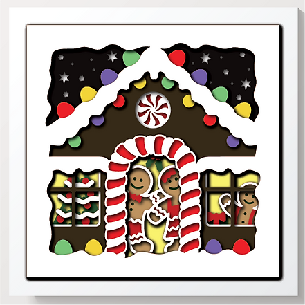 Shadow Box - Gingerbread (House)