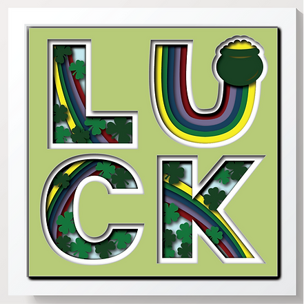 Shadow Box - St Patrick's Day Luck