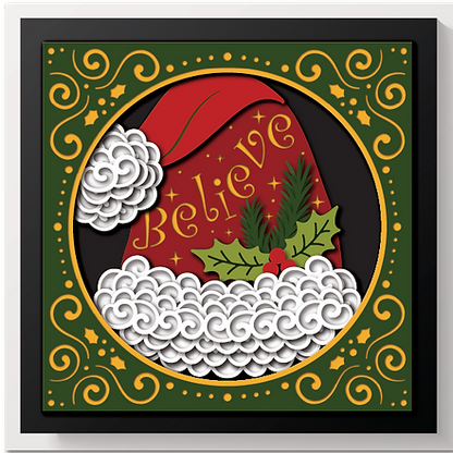 Shadow Box - Santa Hat