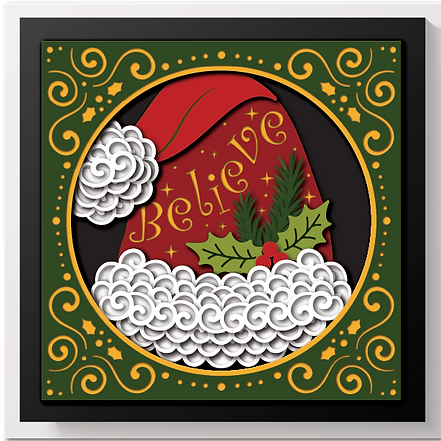 Shadow Box - Santa Hat