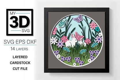 Shadow Box - Spring Bunnies