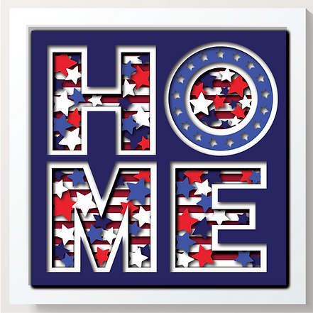 Shadow Box - Home 4th Of July
