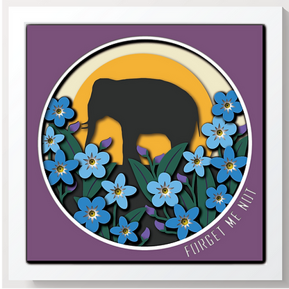 Shadow Box - Forget Me Not W/Elephant