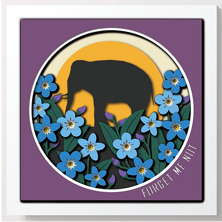Shadow Box - Forget Me Not W/Elephant