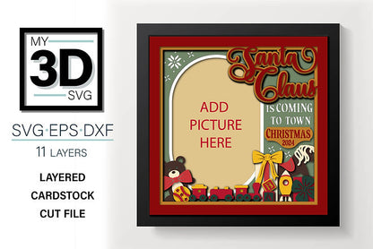Shadow Box - Santa Picture Frame