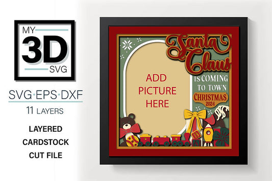 Shadow Box - Santa Picture Frame