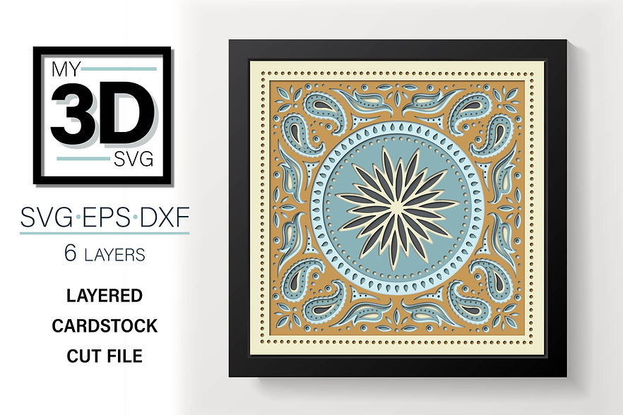 Shadow Box - Bandana Mandala 1