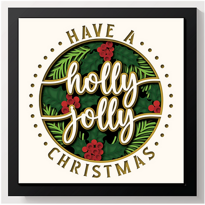 Shadow Box - Holly Jolly Christmas