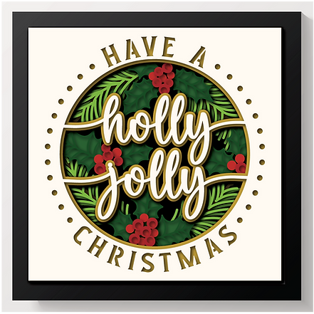 Shadow Box - Holly Jolly Christmas
