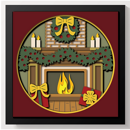 Shadow Box - Mantle With Stockings