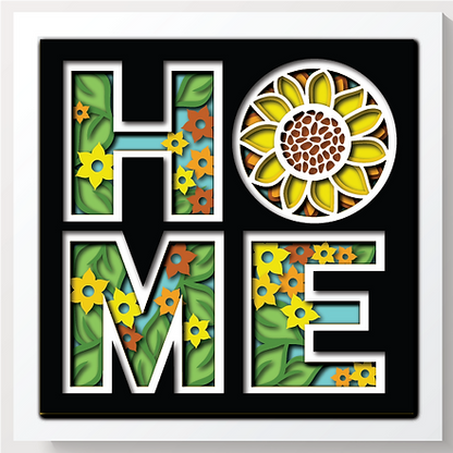 Shadow Box - Home Sunflower