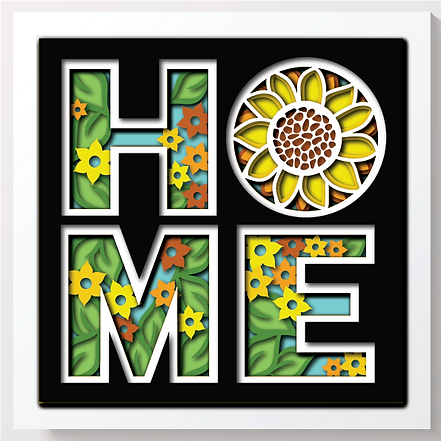 Shadow Box - Home Sunflower